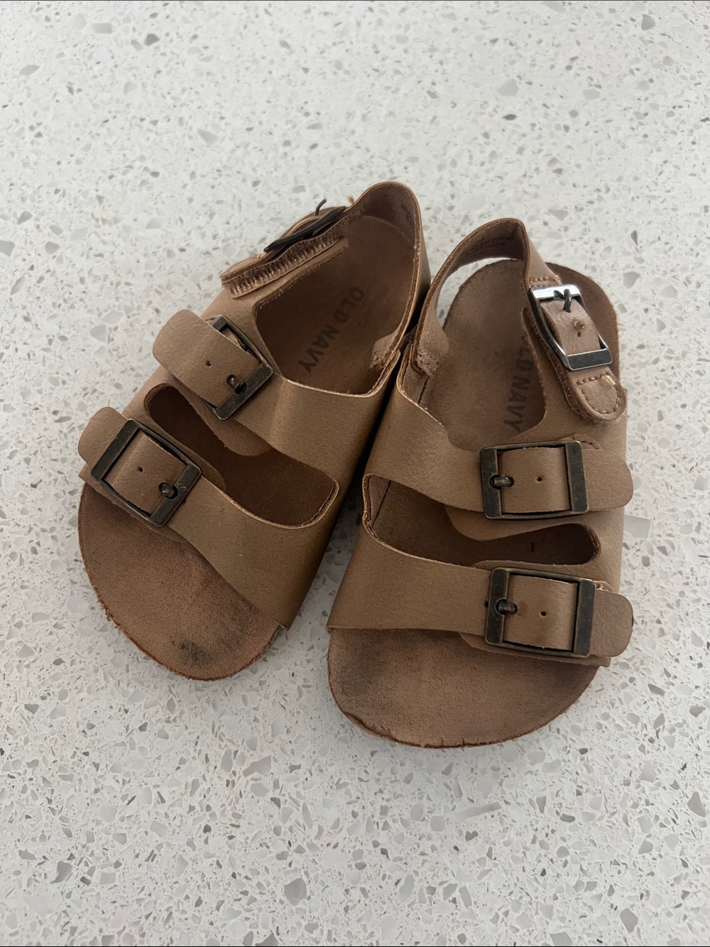 Old Navy Brown Buckle Strap Kids Sandals